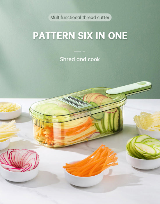 New Multifunction Vegetable Cutter With Basket And Brush Portable Slicer Chopper Kitchen Tools