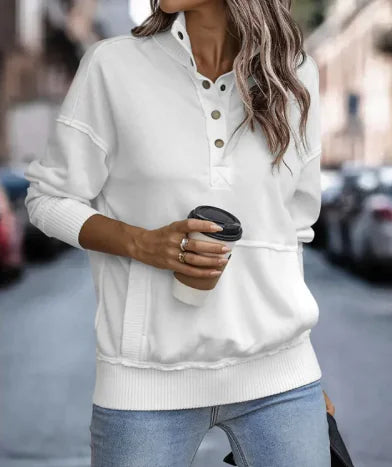 Women's Long Sleeve Button-Up Sweater