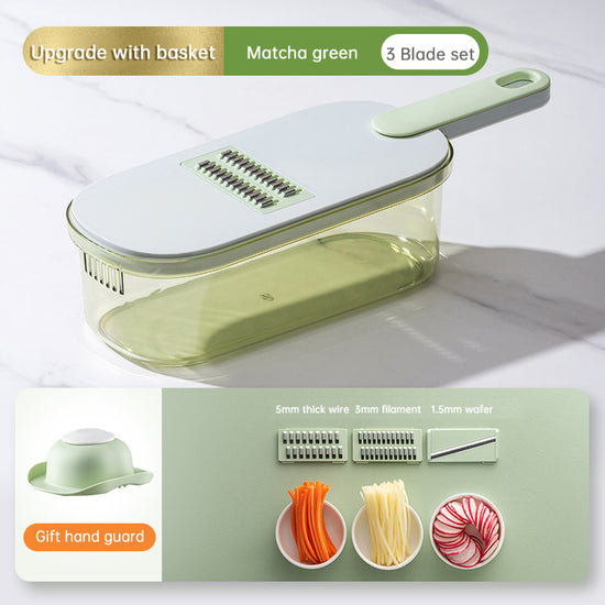 New Multifunction Vegetable Cutter With Basket And Brush Portable Slicer Chopper Kitchen Tools