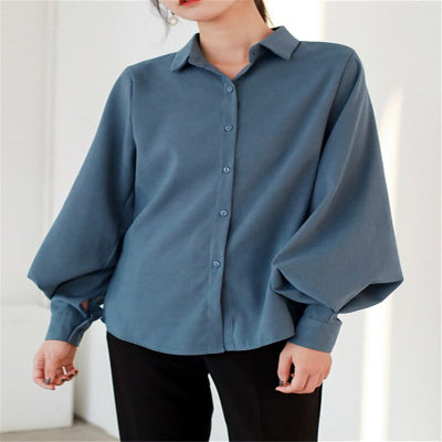 Lantern Sleeve casual fitting  Shirts Velvet Casual Office Shirts