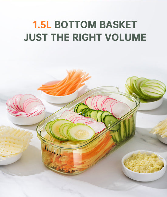 New Multifunction Vegetable Cutter With Basket And Brush Portable Slicer Chopper Kitchen Tools