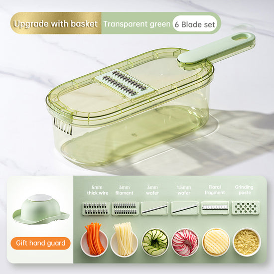 New Multifunction Vegetable Cutter With Basket And Brush Portable Slicer Chopper Kitchen Tools