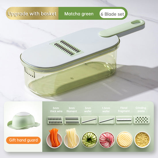 New Multifunction Vegetable Cutter With Basket And Brush Portable Slicer Chopper Kitchen Tools