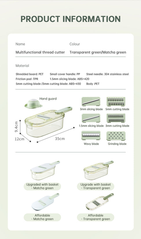 New Multifunction Vegetable Cutter With Basket And Brush Portable Slicer Chopper Kitchen Tools