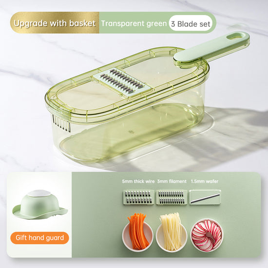 New Multifunction Vegetable Cutter With Basket And Brush Portable Slicer Chopper Kitchen Tools