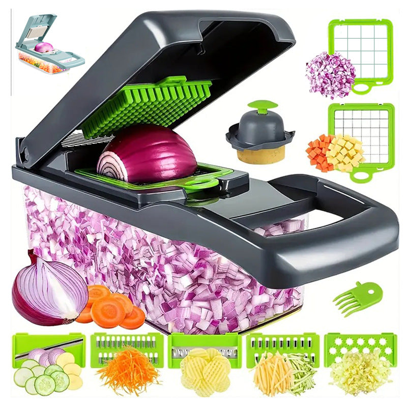 16 in one Multi-functional Kitchen Vegetable Cutting Household Multi-purpose Slice Diced