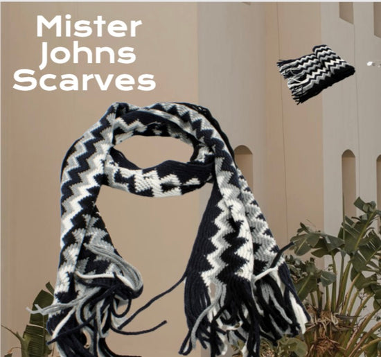 Stunning Multi coloured curvy stripes Unisex Scarves in Various striped Colours