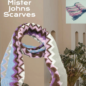 Stunning Multi coloured curvy stripes Unisex Scarves in Various striped Colours